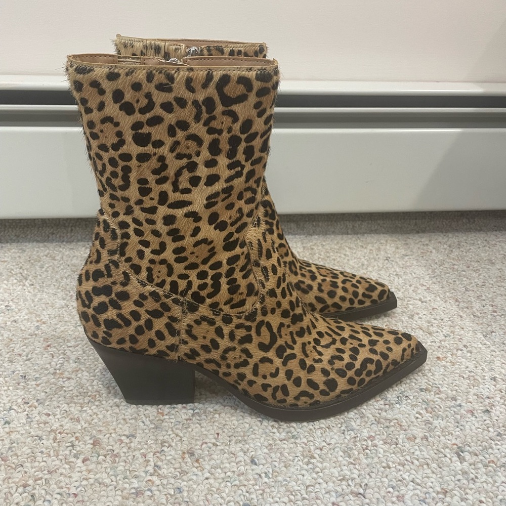 Dolce Vita Leopard Print Heeled Boots
